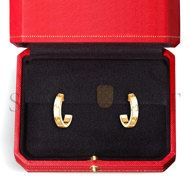 CARTIER LOVE HOOP EARRINGS, SMALL MODEL B8028800